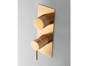 X-CHANGE_MONO - Brass shower mixer with diverter with plate by Rubinetterie Treemme - view 2
